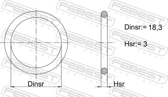 Febest 23400-005 - Tiiviste, termostaattikotelo inparts.fi