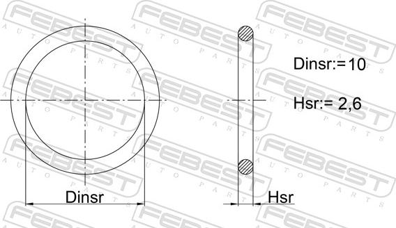 Febest 23400-010 - Tiivistelevy, ahdin inparts.fi