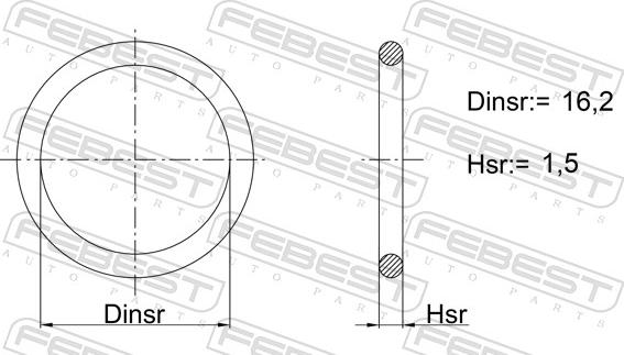 Febest 23400-031 - Tiiviste, polttoaineputki inparts.fi