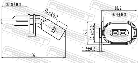 Febest 23606-004 - ABS-anturi inparts.fi