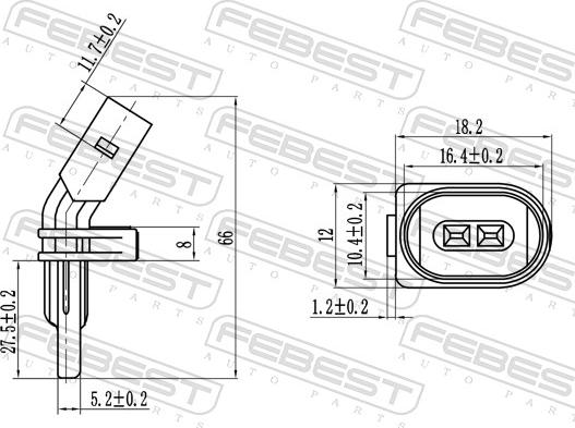 Febest 23606-005 - ABS-anturi inparts.fi