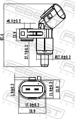 Febest 23606-003 - ABS-anturi inparts.fi