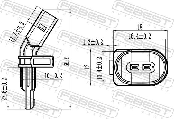 Febest 23606-014 - ABS-anturi inparts.fi