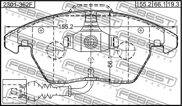 Febest 2301-362F - Jarrupala, levyjarru inparts.fi