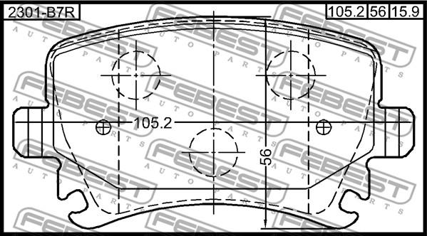 Febest 2301-B7R - Jarrupala, levyjarru inparts.fi