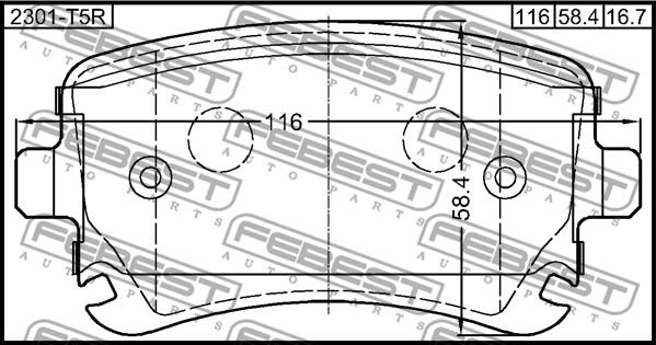 Febest 2301T5R - Jarrupala, levyjarru inparts.fi