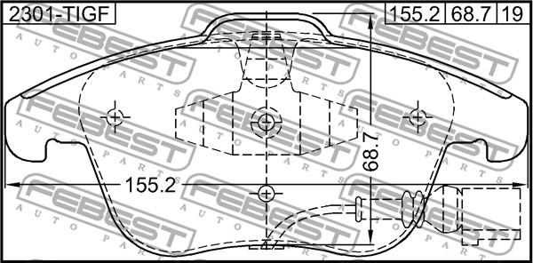 Febest 2301-TIGF - Jarrupala, levyjarru inparts.fi