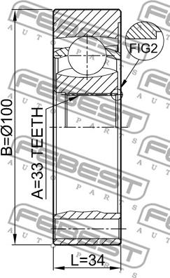 Febest 2311-5021 - Nivelsarja, vetoakseli inparts.fi