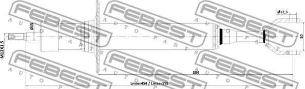 Febest 23110-001F - Iskunvaimennin inparts.fi