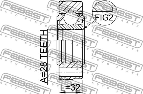 Febest 2311-8103 - Nivelsarja, vetoakseli inparts.fi