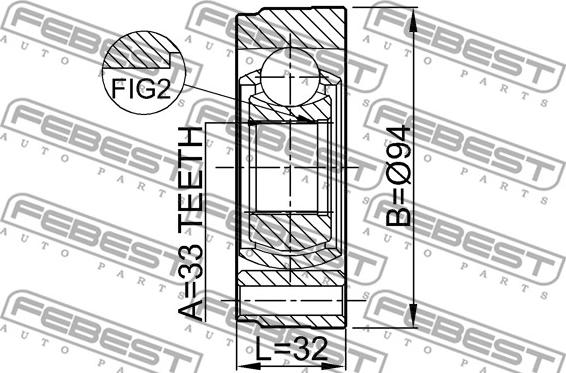 Febest 2311-GV - Nivelsarja, vetoakseli inparts.fi