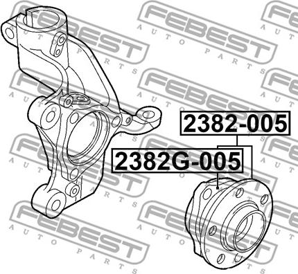 Febest 2382-005 - Pyörän napa inparts.fi