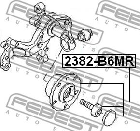 Febest 2382-B6MR - Pyörän napa inparts.fi