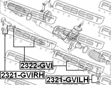 Febest 2322-GVI - Raidetangon pää, suora inparts.fi