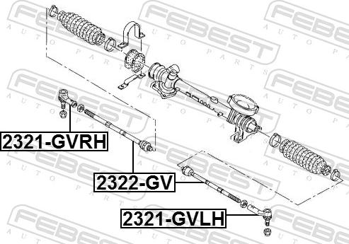 Febest 2321-GVLH - Raidetangon pää inparts.fi