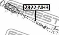 Febest 2322-NH3 - Raidetangon pää, suora inparts.fi