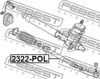 Febest 2322-POL - Raidetangon pää, suora inparts.fi