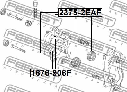 Febest 2375-2EAF - Korjaussarja, jarrusatula inparts.fi