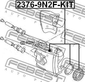 Febest 2376-9N2F-KIT - Korjaussarja, jarrusatula inparts.fi