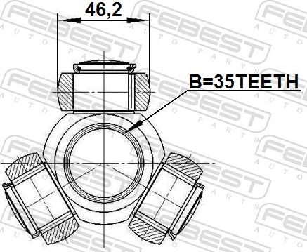 Febest 2216-MQ4 - Vetonivel inparts.fi