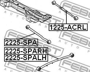 Febest 2225-SPALH - Tukivarsi, pyöräntuenta inparts.fi