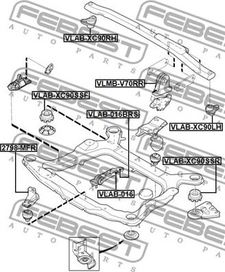 Febest 2798-MFR - Kiinnitystuki, moottorin tuenta inparts.fi