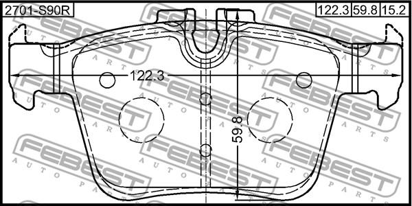 Febest 2701-S90R - Jarrupala, levyjarru inparts.fi