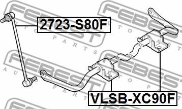 Febest 2723-S80F - Tanko, kallistuksenvaimennin inparts.fi