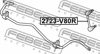 Febest 2723-S80R - Tanko, kallistuksenvaimennin inparts.fi