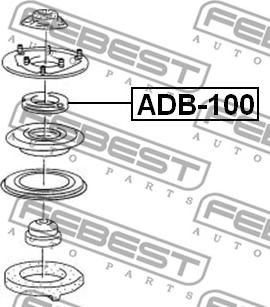 Febest ADB-100 - Rullalaakeri, jousijalkalaakeri inparts.fi