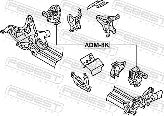 Febest ADM-8K - Moottorin tuki inparts.fi