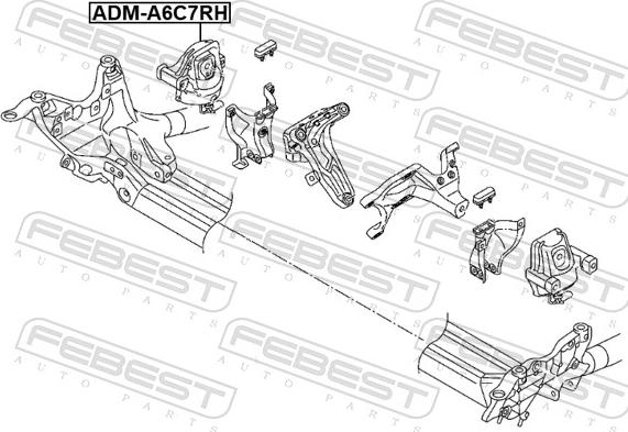 Febest ADM-A6C7RH - Moottorin tuki inparts.fi