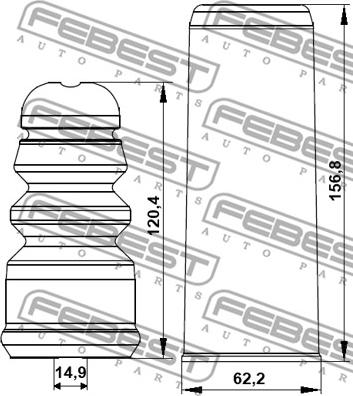 Febest ADSHB-A6IVR-KIT - Pölysuojasarja, iskunvaimennin inparts.fi