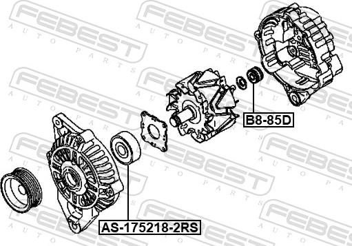 Febest AS-175218-2RS - Laakeri inparts.fi