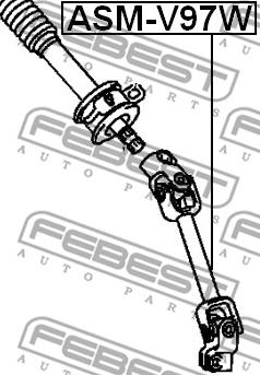 Febest ASM-V97W - Ohjausakseli inparts.fi