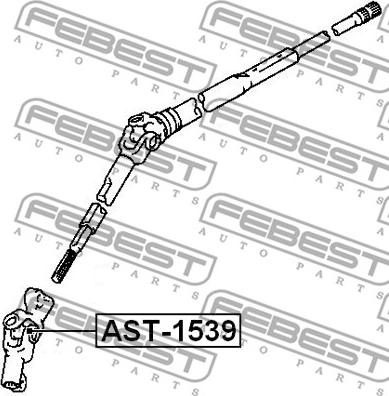 Febest AST-1539 - Nivel, ohjausakseli inparts.fi