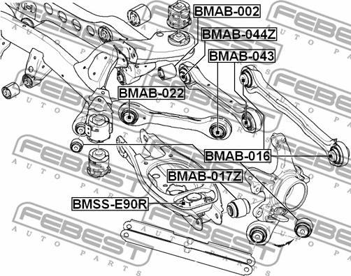 Febest BMSS-E90R - Jousijalan tukilaakeri inparts.fi