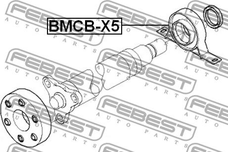 Febest BMCB-X5 - Ripustus, kardaaniakseli inparts.fi