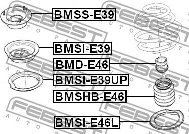 Febest BMSHB-E46 - Suojus / palje, iskunvaimentaja inparts.fi