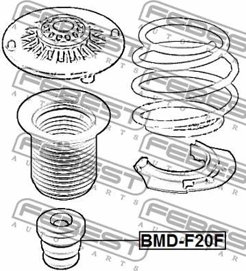 Febest BMD-F20F - Vaimennuskumi, jousitus inparts.fi