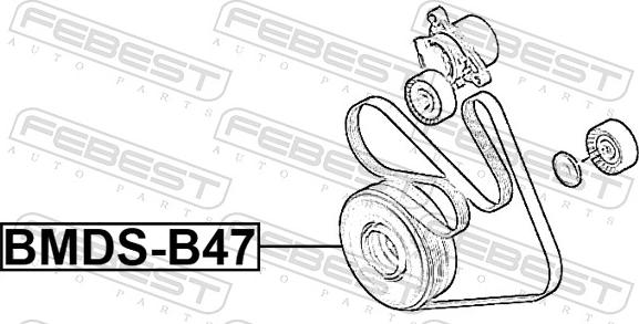 Febest BMDS-B47 - Hihnapyörä, kampiakseli inparts.fi