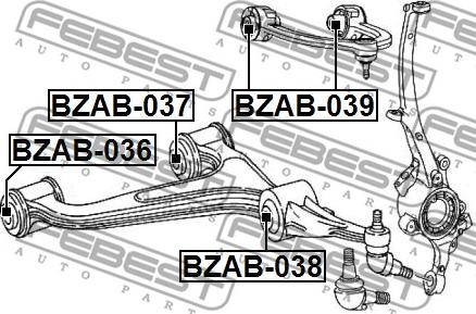 Febest BZAB-038 - Tukivarren hela inparts.fi