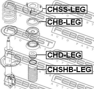 Febest CHD-LEG - Vaimennuskumi, jousitus inparts.fi