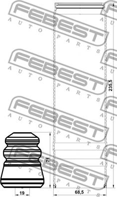 Febest CHSHB-J300R-KIT - Pölysuojasarja, iskunvaimennin inparts.fi