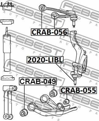 Febest CRAB-055 - Tukivarren hela inparts.fi