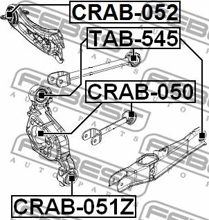 Febest CRAB-051Z - Tukivarren hela inparts.fi