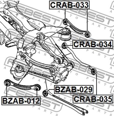 Febest CRAB-034 - Tukivarren hela inparts.fi