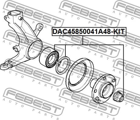 Febest DAC45850041A48-KIT - Pyöränlaakerisarja inparts.fi