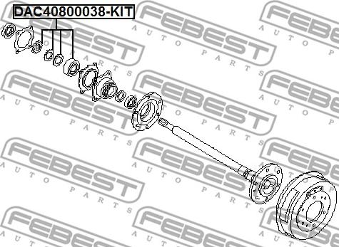 Febest DAC40800038-KIT - Pyöränlaakerisarja inparts.fi