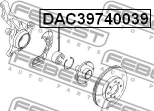 Febest DAC39740039 - Pyöränlaakeri inparts.fi